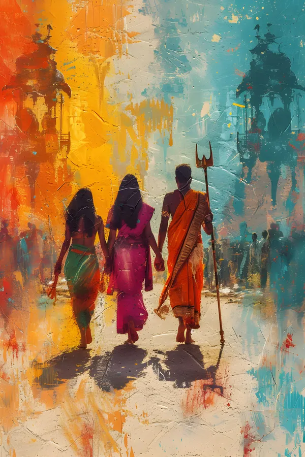Abstract_Art_Three_Figures_Walking_Canvas_Print_For_Home_Decor