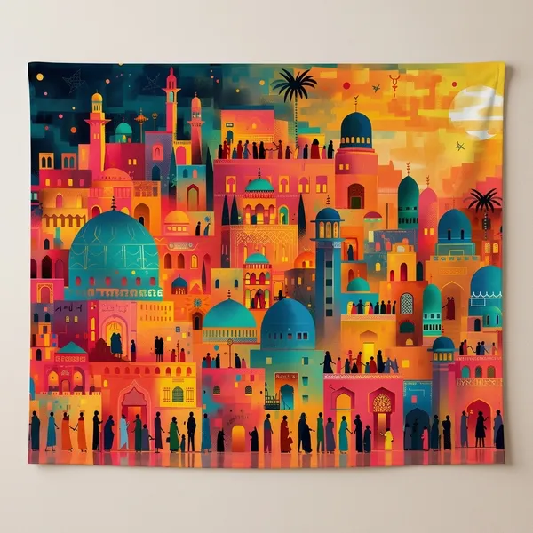 Colorful_Arabian_Cityscape_Sunset_Wall_Art_Print