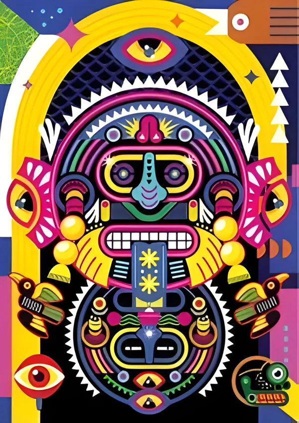 Vibrant_Abstract_Art_Print_Featuring_Tribal_Totem_Design