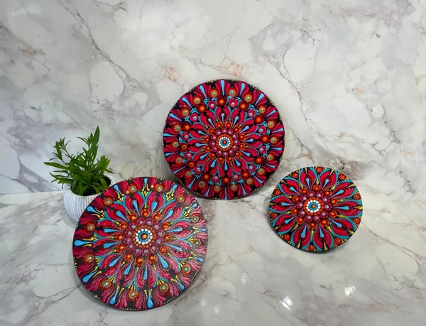 Handcrafted_Mandala_Ceramic_Coaster_Set_Of_3