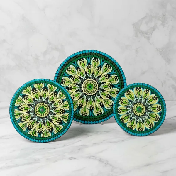 Set_Of_3_Ceramic_Floral_Mandala_Decorative_Plates