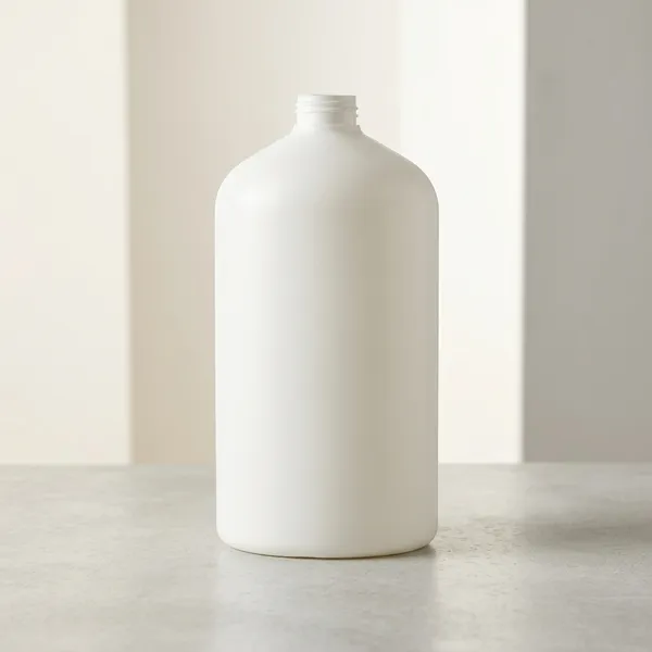 White_Plastic_Hdpe_Round_Bottle_1_Litre_Vase