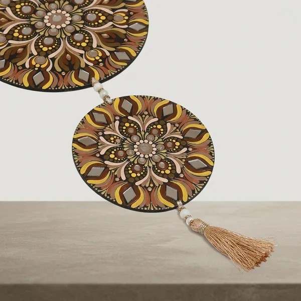 Set_Of_4_Multicolor_Floral_Mandala_Pattern_Round_Coasters_With_Tassels