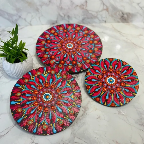 Handcrafted_Mandala_Ceramic_Coaster_Set_Of_3