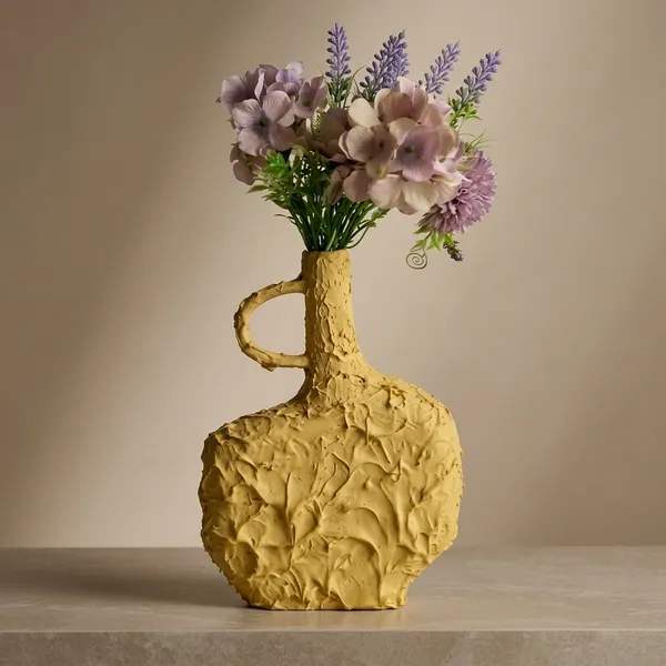 Yellow_Textured_Ceramic_Bud_Vase_With_Handle