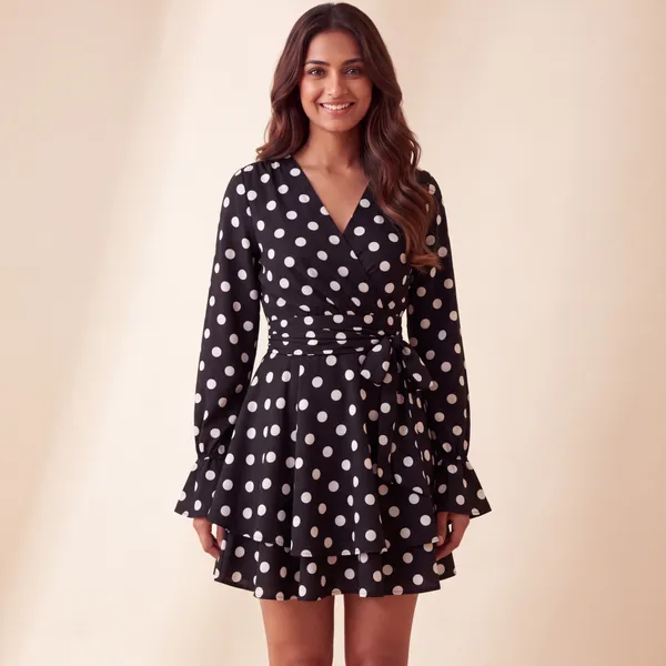 Black_Polka_Dot_Wrap_Mini_Dress