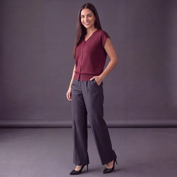 Maroon_V-Neck_Button-Front_Knit_Vest_Top