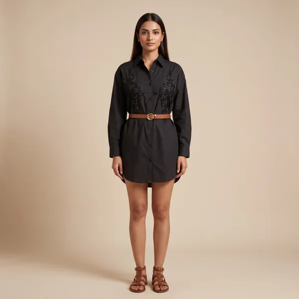 Black_Embroidered_Shirt_Dress_with_Belt