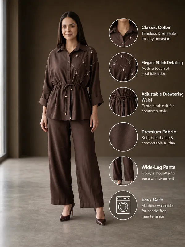 Brown_Linen_Embroidered_Co-ord_Set