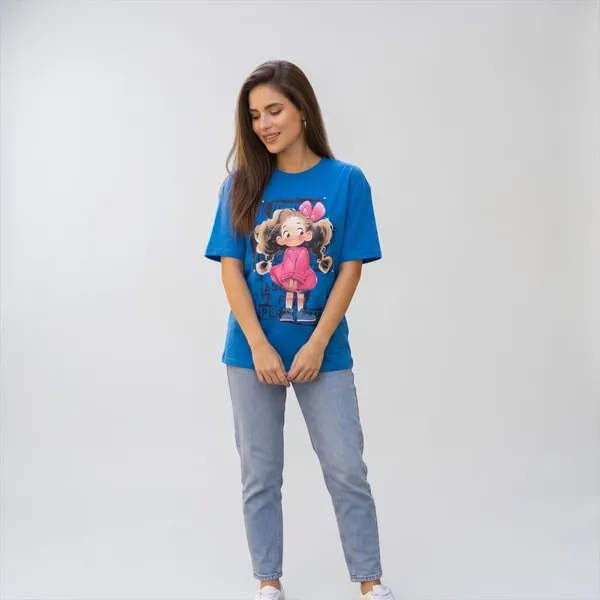 Oversized_Blue__Graphic_Printed_T-Shirt_with_3D_Cartoon_Print_with_Diamond_Embellishments