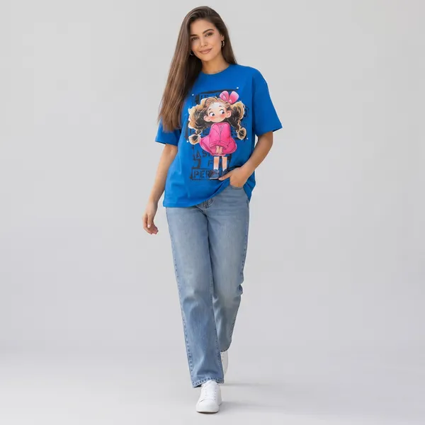 Oversized_Blue__Graphic_Printed_T-Shirt_with_3D_Cartoon_Print_with_Diamond_Embellishments