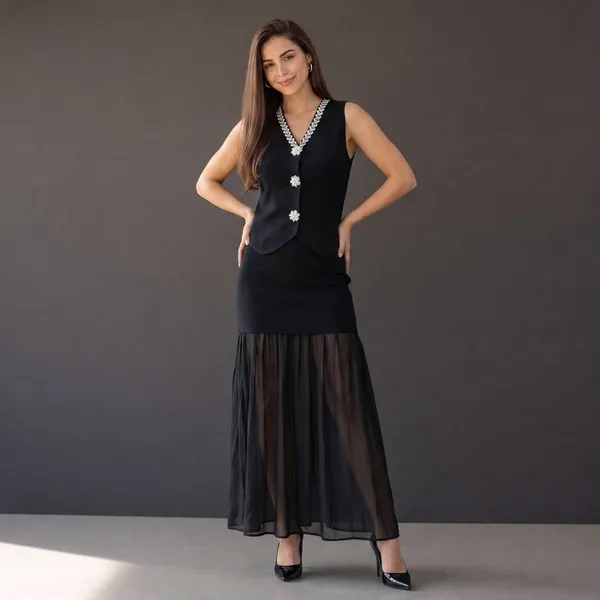 Elegant_Black_Embellished_Skirt_Top