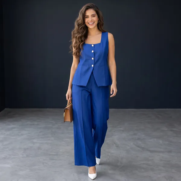 Elegant_Denim_Blue_Stretchable_Co-Ord_Set