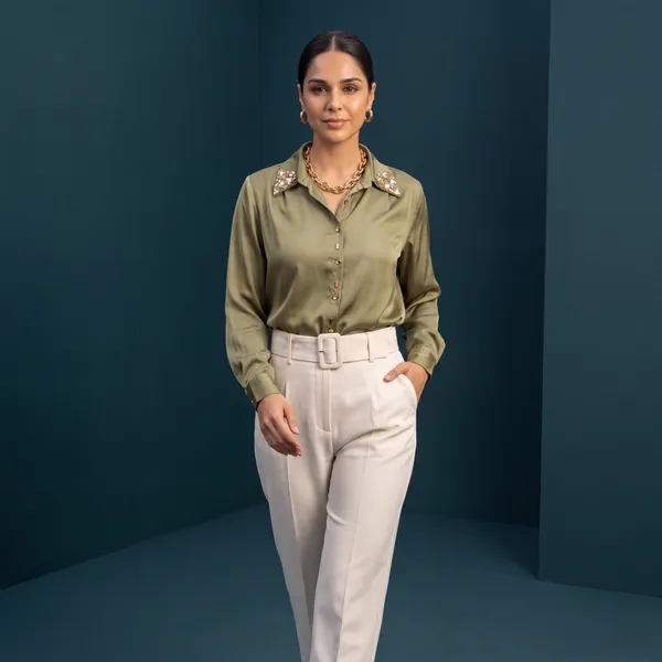 Embellished_Light_Green_Silk-Satin_Shirt