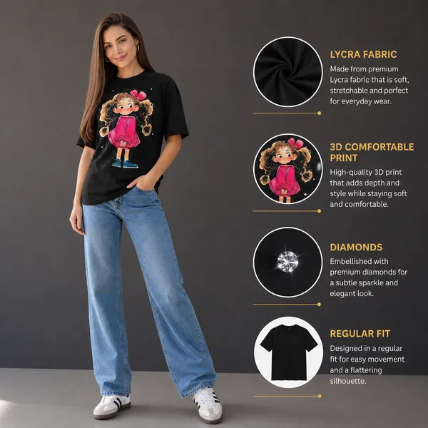 Oversized_Black_Graphic_Printed_T-Shirt_with_3D_Cartoon_Print_with_Diamond_Embellishments