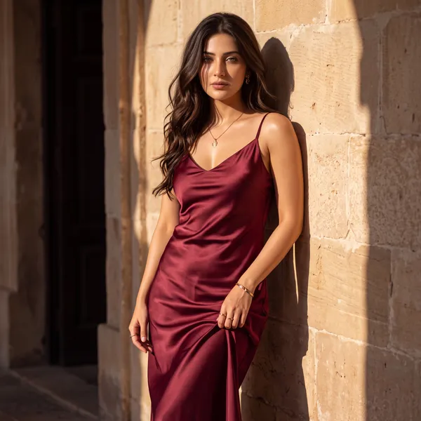 Maroon_Satin_Slip_Dress_with_Matching_Open-Front_Blazer