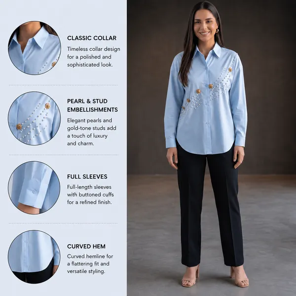 Blue_Pearl_Embellished_Cotton_Shirt