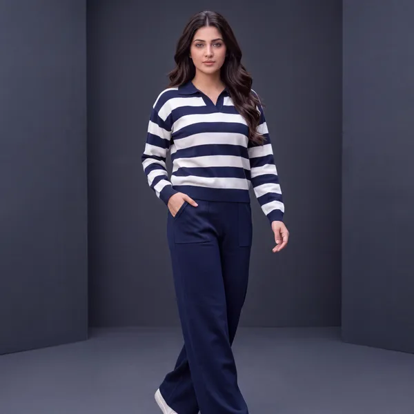 Navy_Blue_&_White_Striped_Knit_Polo_Top_&_Wide-Leg_Trousers_Set