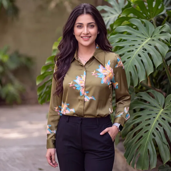 Olive_Bloom_Floral_Printed_Shirt