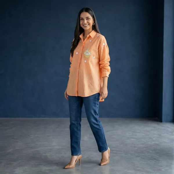 Orange_Baggy_Linen_Cotton_Shirt_with_Artistic_Embroidered_Design