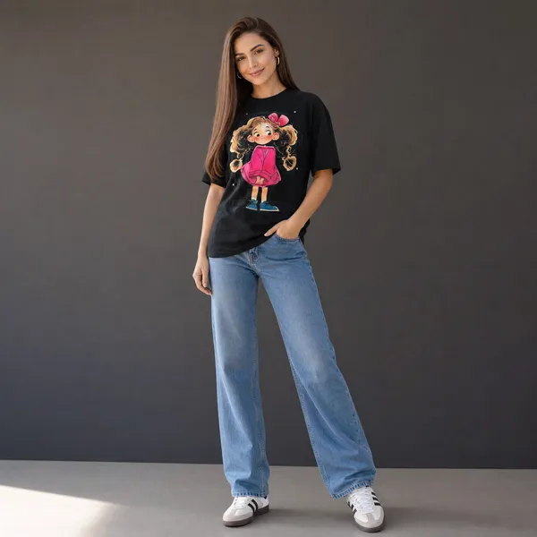 Oversized_Black_Graphic_Printed_T-Shirt_with_3D_Cartoon_Print_with_Diamond_Embellishments