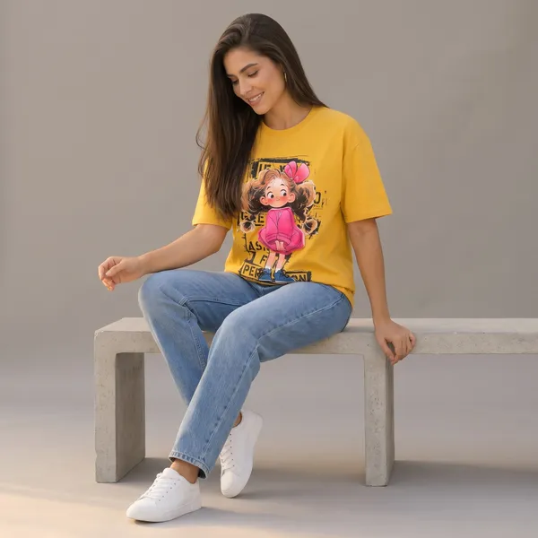 Oversized_Graphic_Printed_T-Shirt__Cute_Cartoon_Character_Print__Casual_Round_Neck