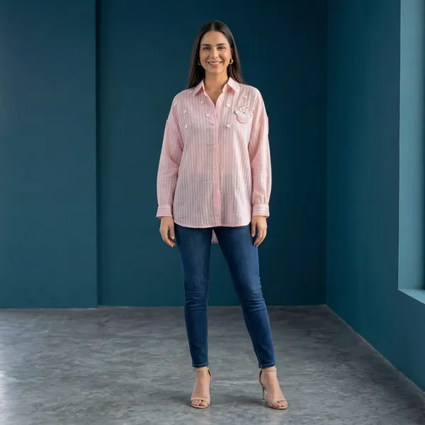 Pink_Baggy_Cotton_Shirt_with_Artistic_Embroidered_Design,_Full_Sleeve