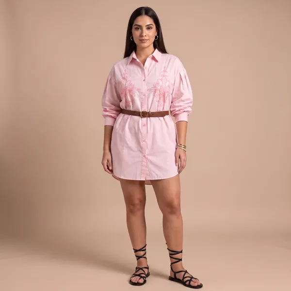 Pink_Embroidered_Shirt_Dress_with_Belt