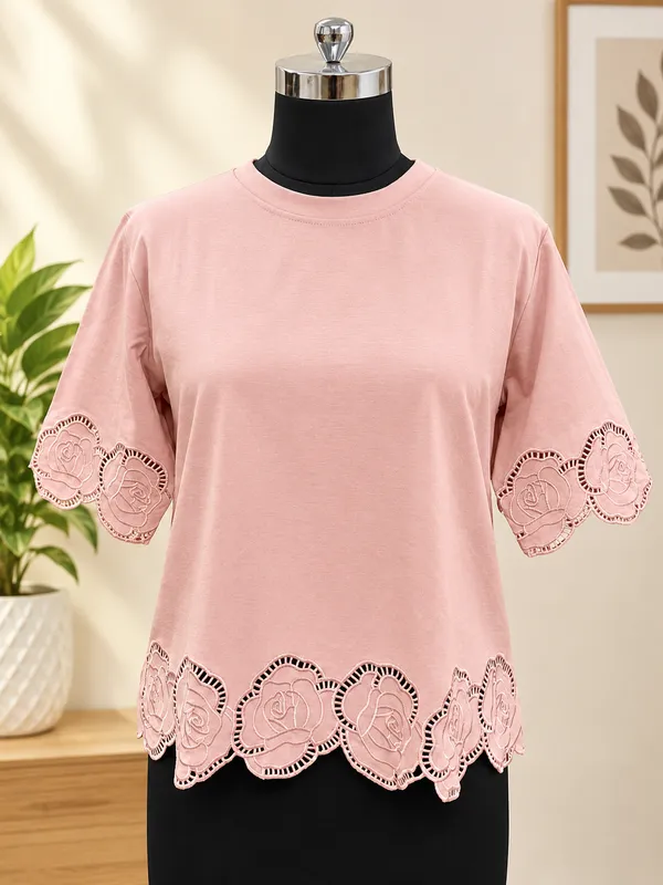 Pink_Green_Trim_Top