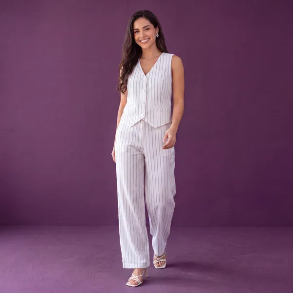 White_Linen_stripe_Tailored_Vest_&_Wide-Leg_Trouser_Co-Ord_Set