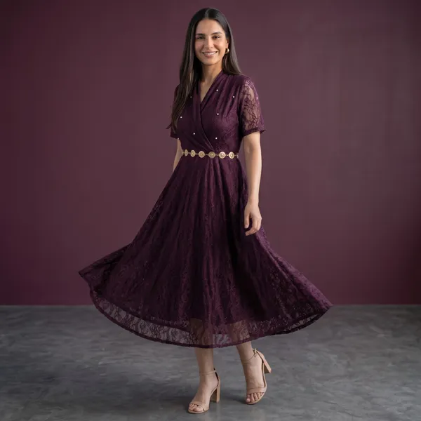 Women's_Elegant_Lace_Midi_Dress