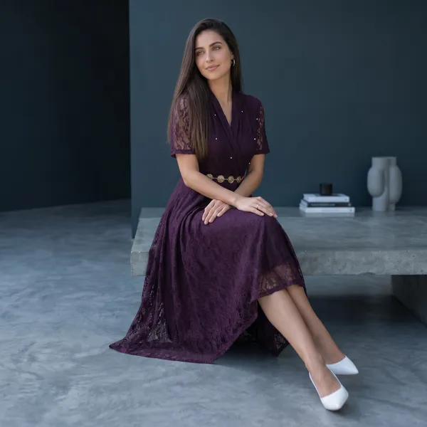 Women's_Elegant_Lace_Midi_Dress