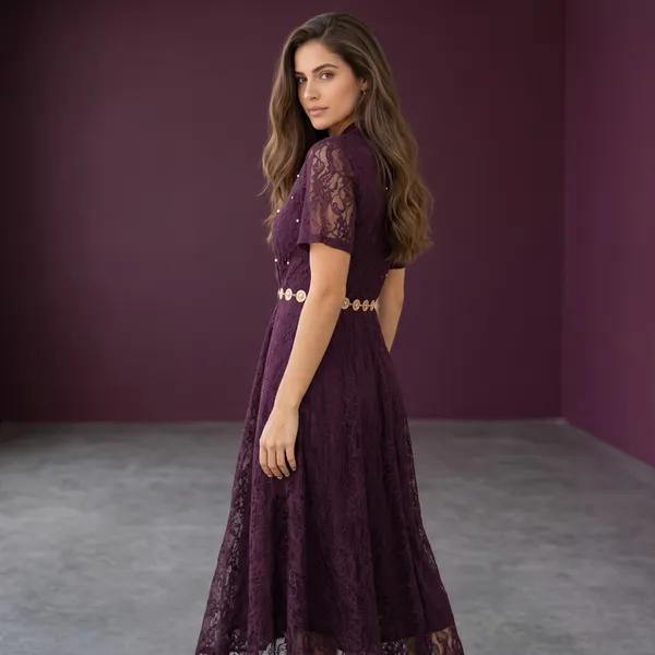 Women's_Elegant_Lace_Midi_Dress