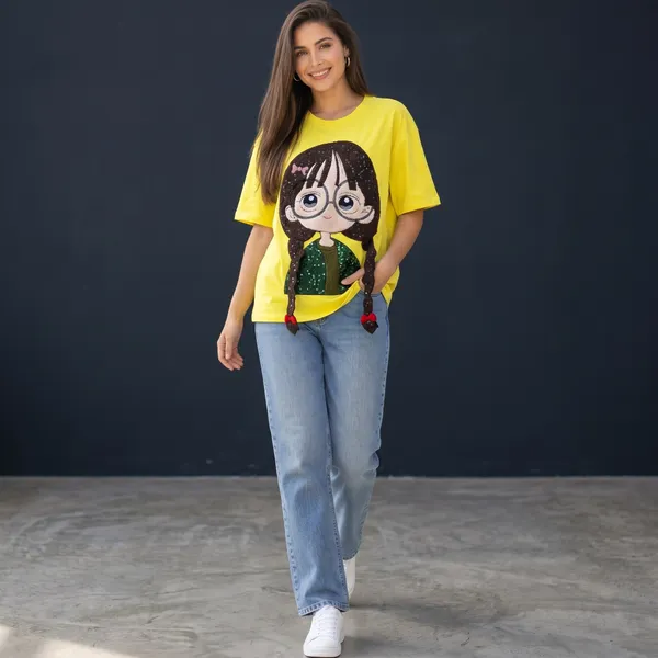 Yellow_Anime_Graphic_Oversized_T-Shirt