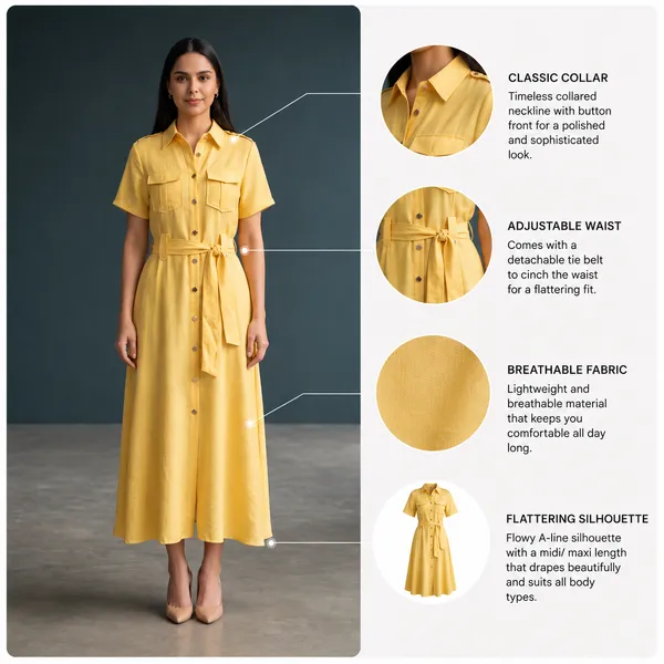 Yellow_Belted_Shirt_Dress