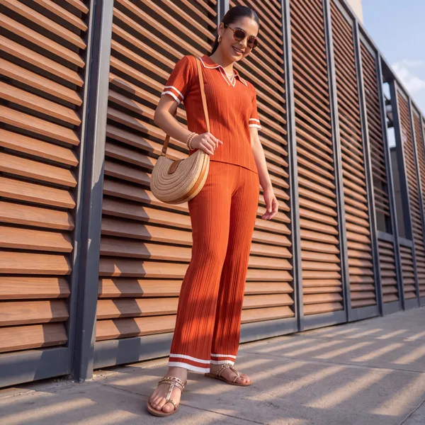 Terracotta_Ribbed_Knit_Polo_Top_&_Wide-Leg_Co-ord_Set