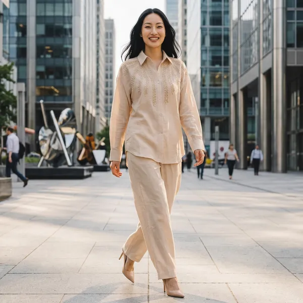 Co_Ord_Shirt_And_Pant_Beige