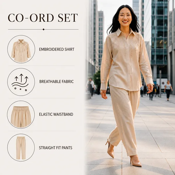 Co_Ord_Shirt_And_Pant_Beige