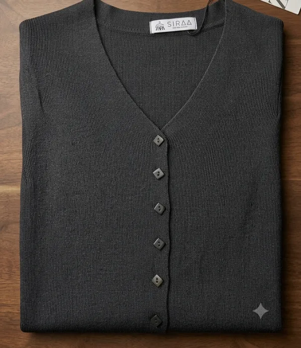 Grey_V-Neck_Button-Front_Knit_Vest_Top