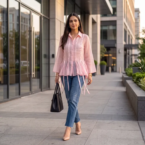 Pink_Georgette_Flared_Shirt