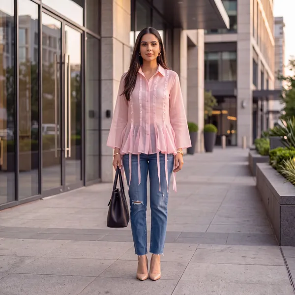 Pink_Georgette_Flared_Shirt