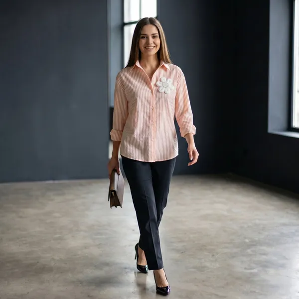Women_Pink_Striped_Formal_Shirt_With_Floral_Patch