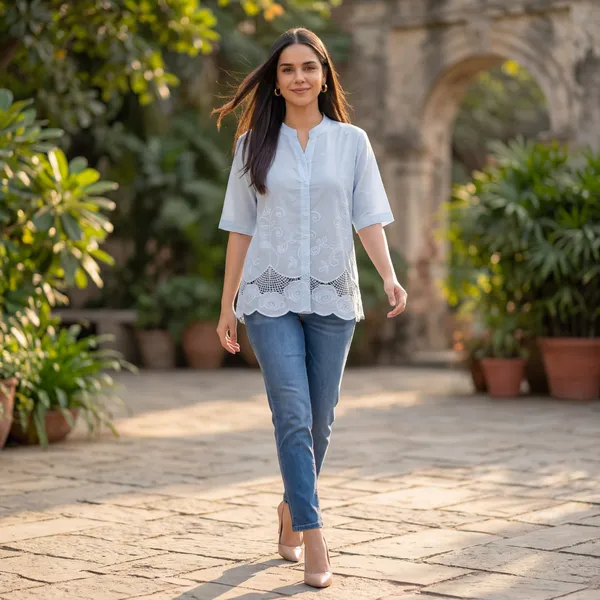 Womens_Sky_Blue_Embroidered_Casual_Top
