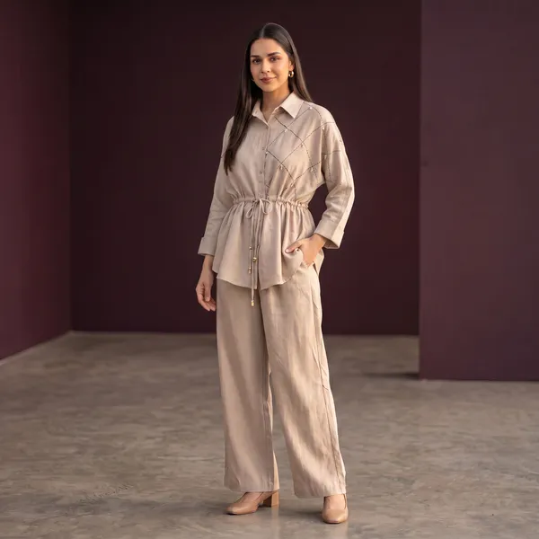 Beige_Linen_Embroidered_Co-ord_Set
