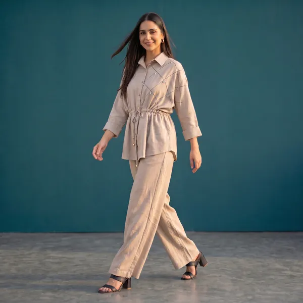 Beige_Linen_Embroidered_Co-ord_Set