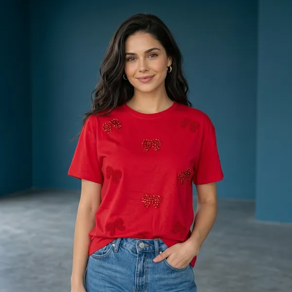 Bow_Embellished_T_Shirt_Red
