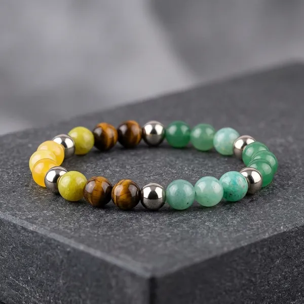 Multicolor_Wood_Bead_Multi-Tone_Stretch_Bracelet_For_Adults