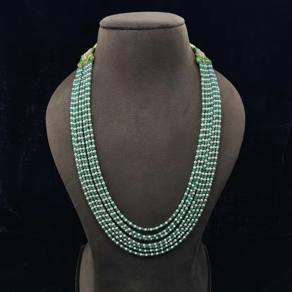 Turquoise_Stone_Bead_Multi-Strand_Statement_Necklace_For_Women