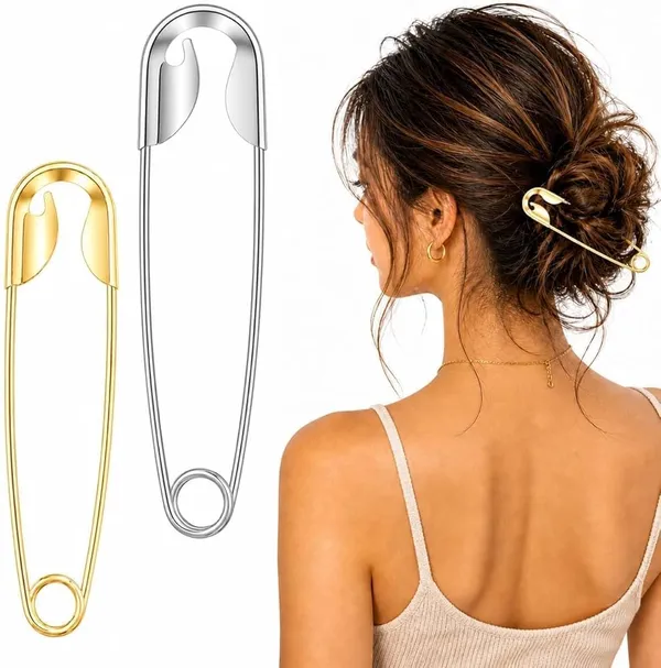 Gold_and_Silver_Safety_Pin_Hair_Clips_for_Women