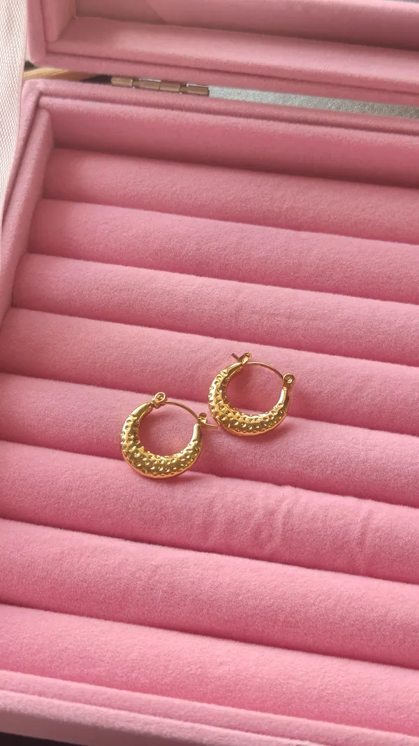 Gold_Plated_Textured_Hoop_Earrings_for_Women